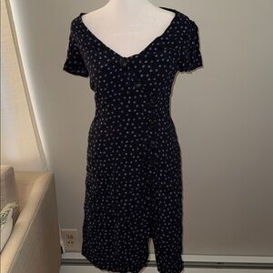 Abercrombie & Fitch Navy Floral Midi Dress